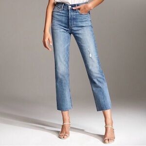 Denim Forum Light Blue Straight Leg Jeans
